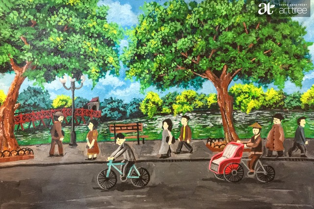 Ký họa Hồ Gươm cùng Lớp học vẽ trẻ em ở Hà Nội